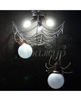 Люстра дизайнерская в детскую Паук на паутине 3+2